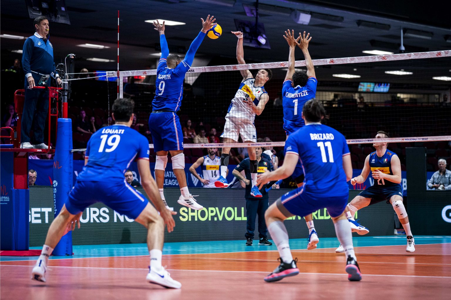 VNL M Olympic Champions France Dominate European Champions Italy