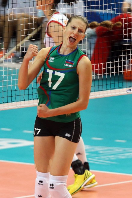 Polina Rahimova celebrates