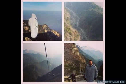 David Lee at Mount Tai