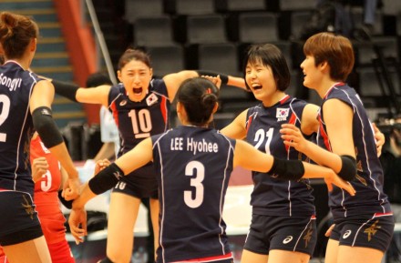 Korean team celebrates