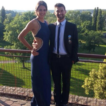 Veljkovic with her boyfriend