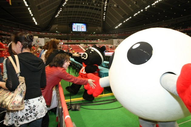 The-popular-Volleyball-mascot-from-Japan,-Vabo-Chan