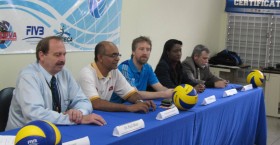 Sweden's Tony Westman, third from right, is conducting the libero seminar in Trinidad and Tobago