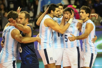 Argentina's players celebrate