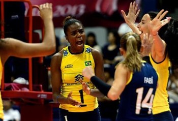 Brazil celebrate a point