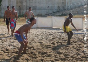 Beach volleyball as a part of training