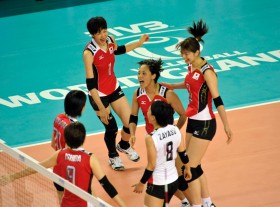 Joy after scoring the point