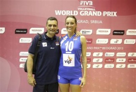 Coach Zoran Terzic and Captain Maja Ognjenovic