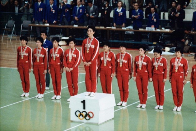 Masae Nakamura on the podium