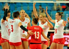 Polish team celebrating