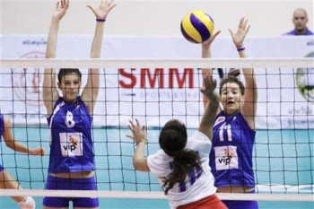 Serbian blockers were too good for Puerto Rico spikers