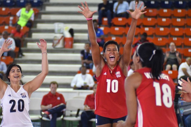 Celebration of United States against Trinidad & Tobago