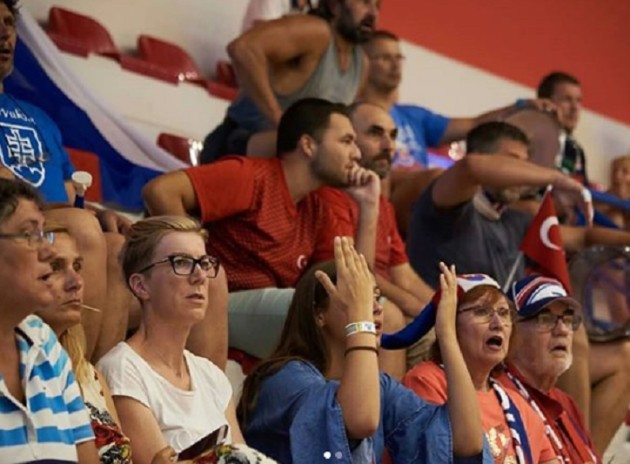Fans at EuroVolley