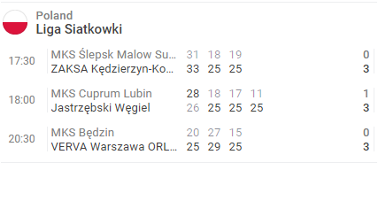 Plusliga, February 5, results