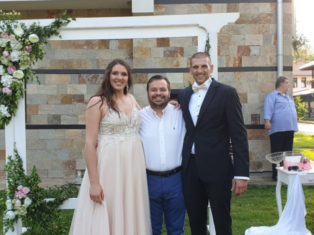 Hristina Ruseva, Tunc Afsar and her husband