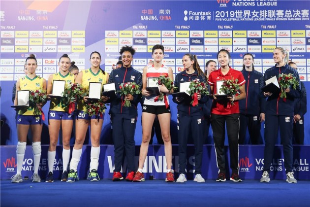 Worldofvolley Vnl F6 W Drews Named Mvp 3 From Usa And 3 From Brazil In Tournament S Lineup