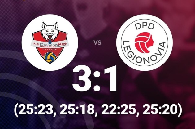 LSK Developres SkyRes Rzeszów defeated DPD Legionovię Legionowo 3-1