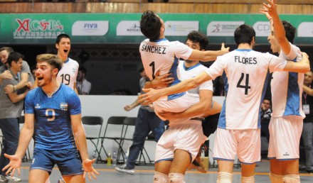 Argentine volleyball player celebrated big victory on PanAmCup