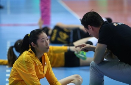 Zhu Ting and coach Guidetti