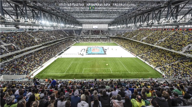 Brazil played against Portugal at Arena da Baixada