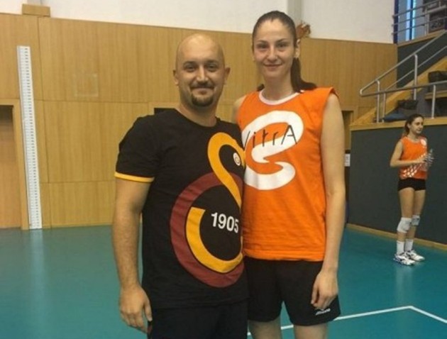 Ataman Guneyligl (Galatasaray head coach) & Tatiana Kosheleva