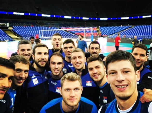 The Serbian team