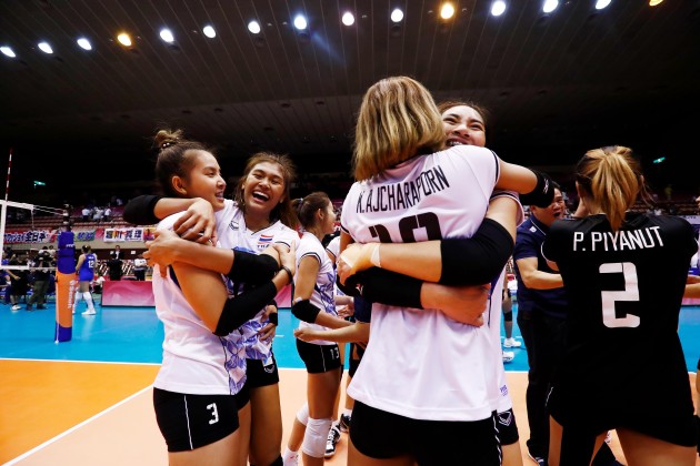 Thailand after victory over Brazil