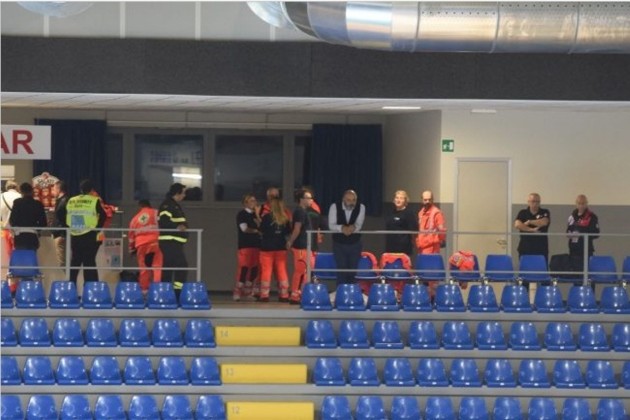 Fan dies in stands in Civitanova