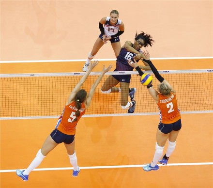 Foluke Akinradewo spike