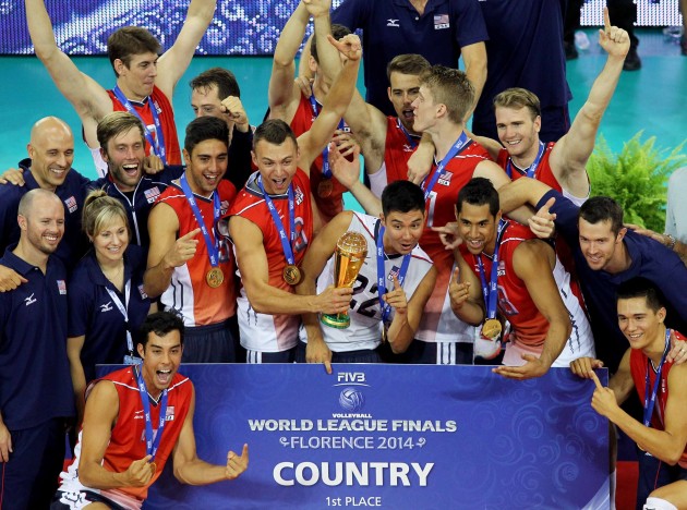 USA celebrating the gold in the World League 2014