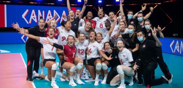 Worldofvolley Vnl W Canada Surpasses Olympic Champions An Offensive Gesture Of Serbia S Duo