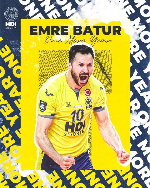 Worldofvolley Tur M Emre Batur One More Season In Fenerbahce Worldofvolley