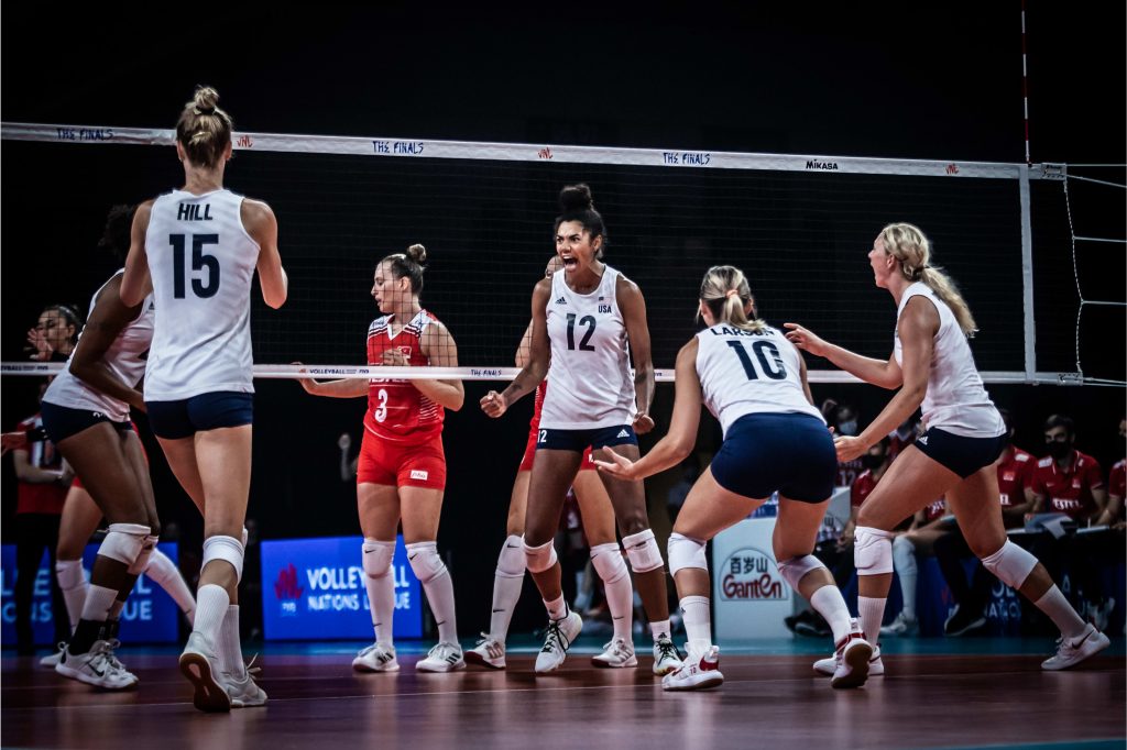 WorldofVolley :: VNL W: USA storms past Turkey, taking place in title ...