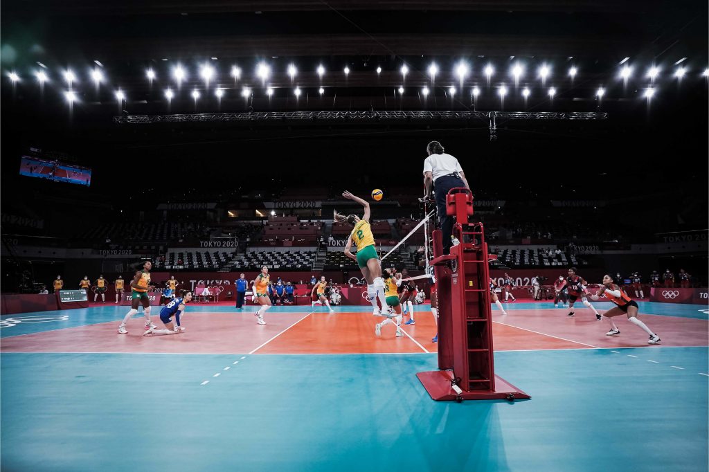 Olympic court clearance volleyball