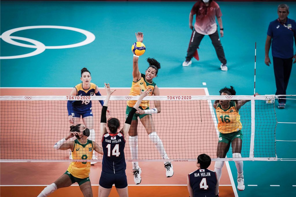 Tokyo, Japan. 06th Aug, 2021. T'QUIO, TO - 06.08.2021: TOKYO 2020 OLYMPIAD  TOKYO - Gabi do Brasil during the Brazil vs South Korea volleyball game at  the Tokyo 2020 Olympic Games held