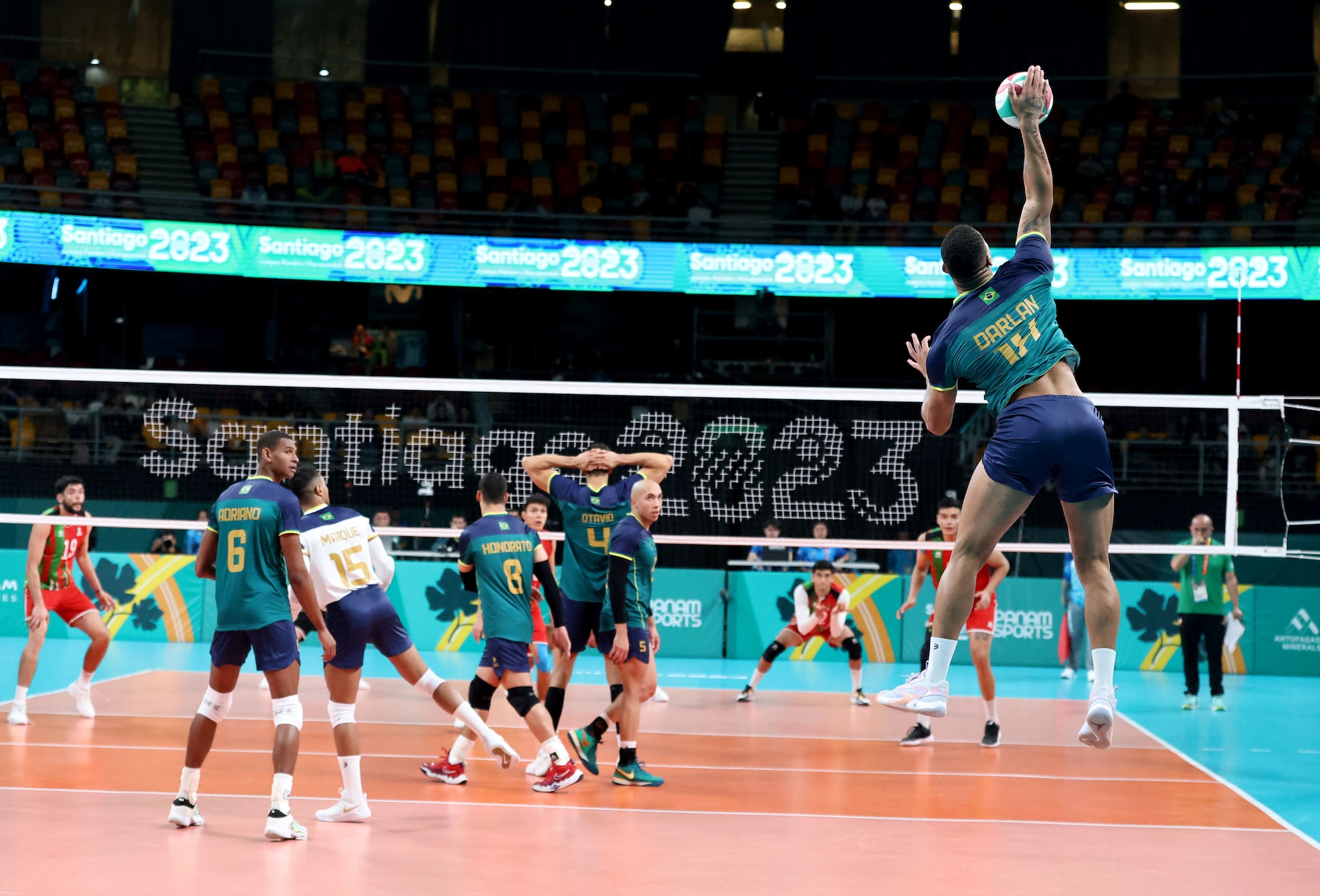 VINÃ DEL MAR, CH - 24.10.2023: JOGOS PANAMERICANOS SANTIAGO 2023 - Brazil's  27-15 victory over the Paraguay team in the first round of Women's Handball  during the Santiago 2023 Pan American Games