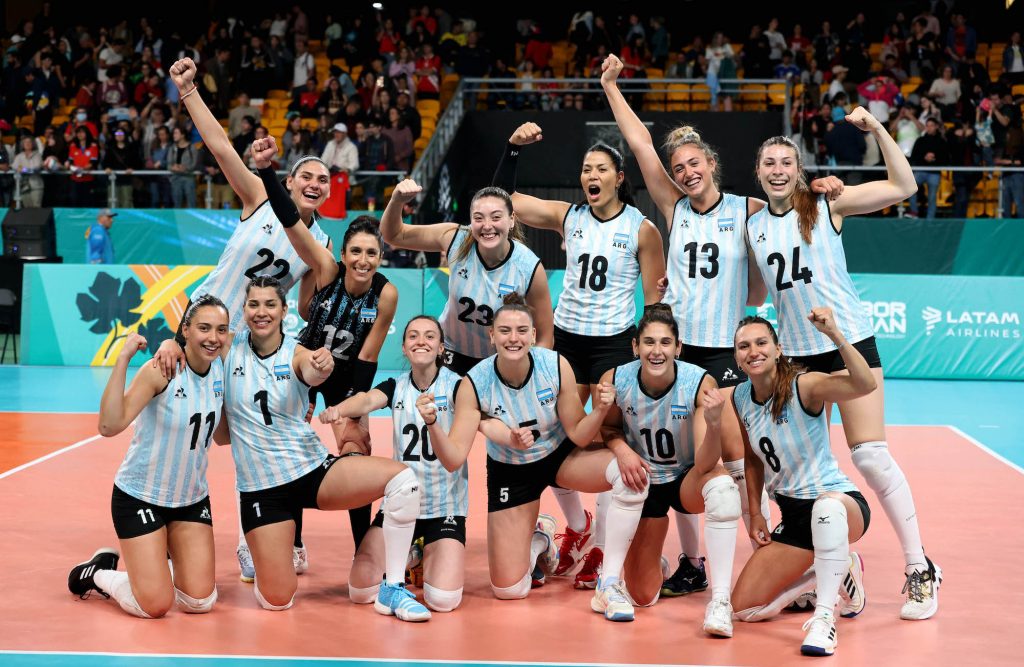 VINÃ DEL MAR, CH - 24.10.2023: JOGOS PANAMERICANOS SANTIAGO 2023 - Brazil's  27-15 victory over the Paraguay team in the first round of Women's Handball  during the Santiago 2023 Pan American Games