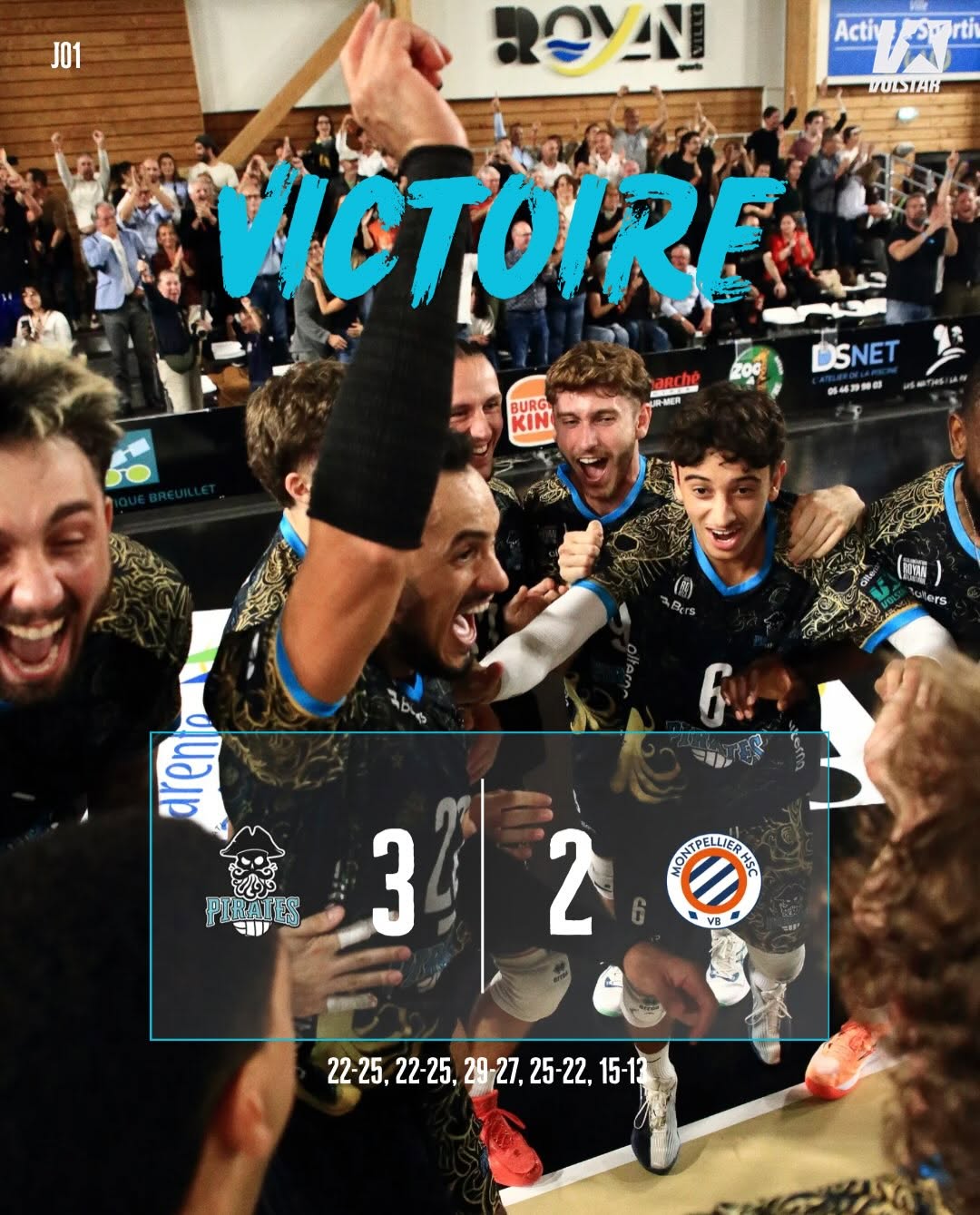Royan Stuns Montpellier in Epic Comeback During French Volleyball Opener